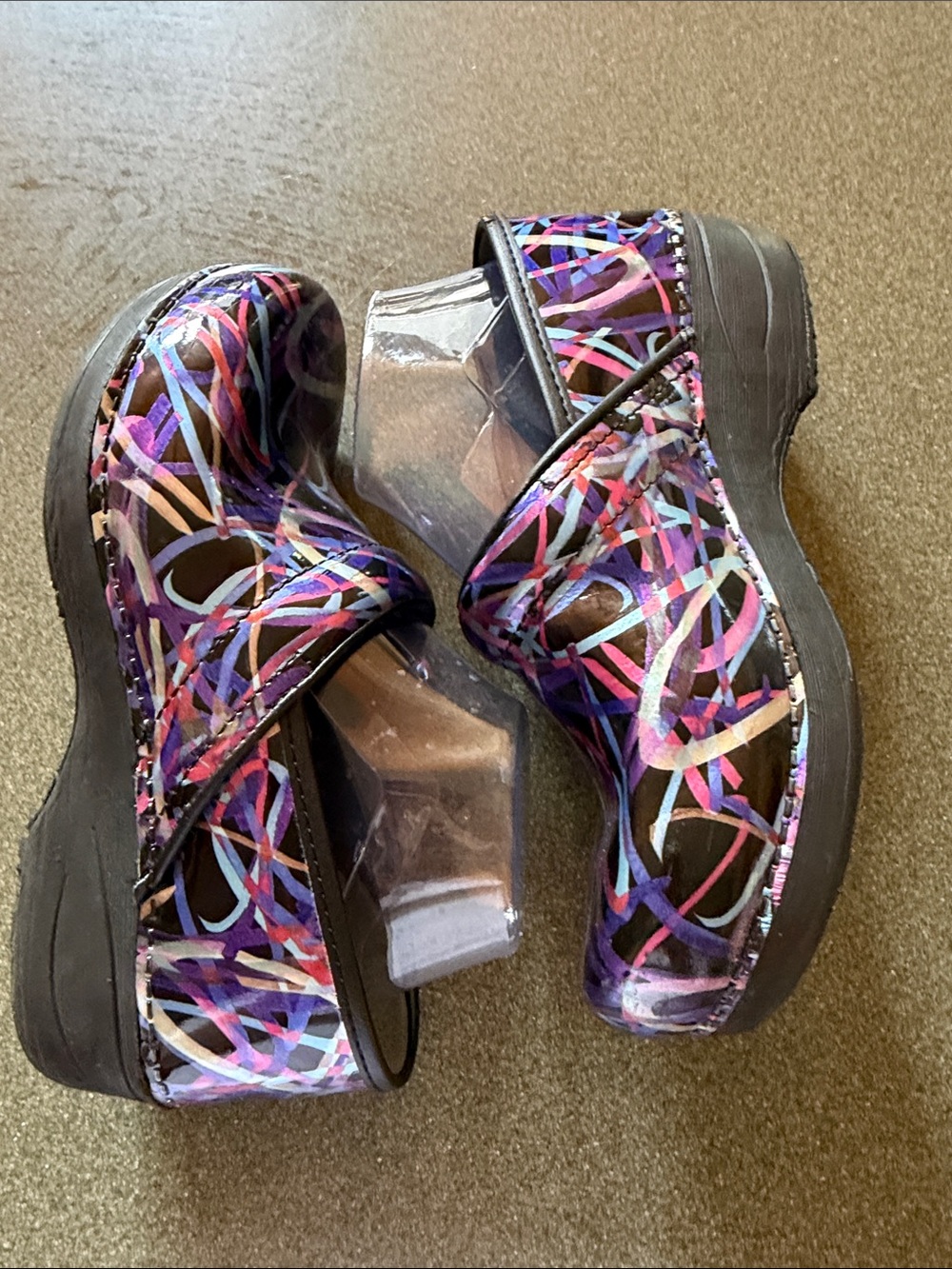 Dansko XP 2.0 Ribbon Patent Clog Professional Rocker Sz 39 - Picture 5 of 12